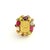 Bochic Candy Cocktail Multi Gem Ring Set in 18k Gold & Silver Size 4.5 For Sale - Image 4 of 6