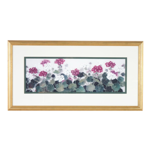 Late 20th Century Large Chang Flower Panel Signed Print