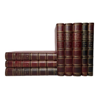 Late 19th Century Leather Volume Set, the Greville Memoirs - 8 Books For Sale