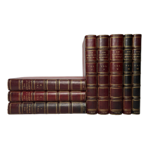 Late 19th Century Leather Volume Set, the Greville Memoirs - 8 Books