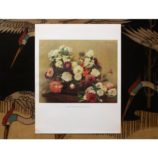 1950s 1950s After Henri Fantin-Latour "Flowers", First Edition Swiss Full-Color Print For Sale - Image 5 of 10