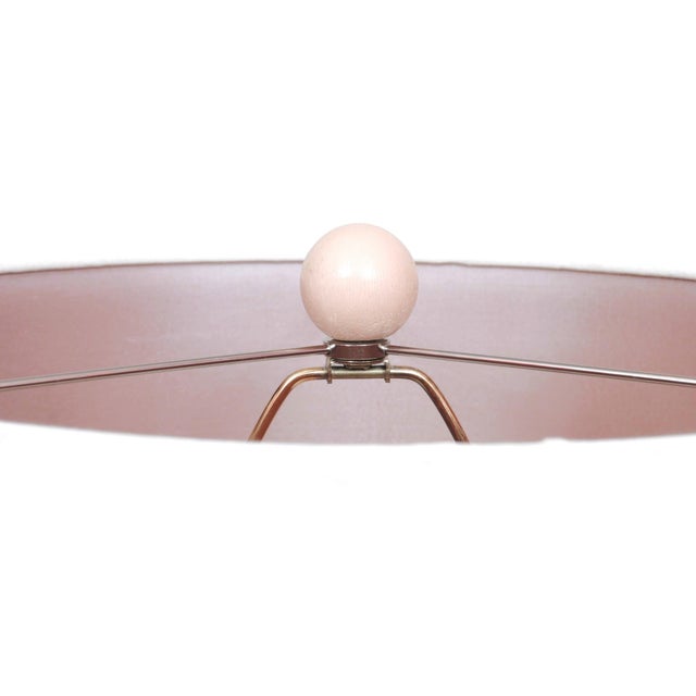 Pink Painted Glass Table Lamp For Sale - Image 4 of 9