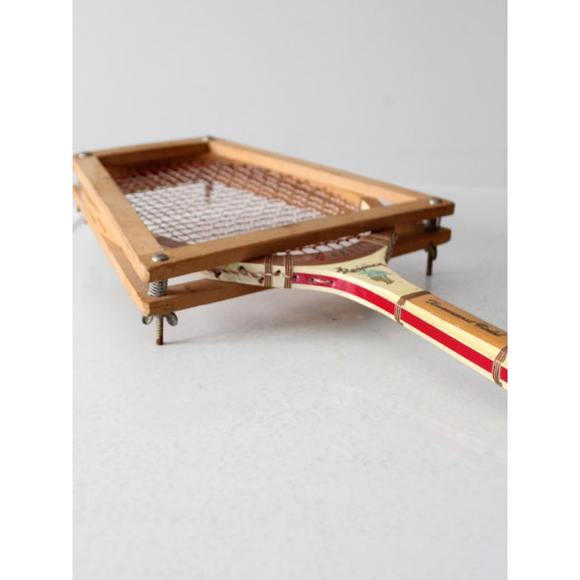 Wood Mid-Century Regent Deluxe Regency Tennis Racket For Sale - Image 7 of 11