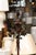 A truly stunning pair of gilt and painted Italian tole floor lamps from the 1940s. The deep garnet lacquered finish is...