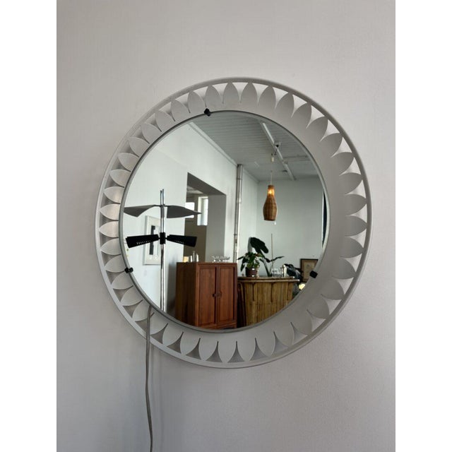 Mid-Century Modern Illuminated Flower Mirror by Ernst Igl for Hillebrand Lighting, 1950s For Sale - Image 3 of 12