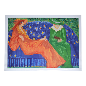 Limited Edition "Orange Dress" Seriolithograph by Barbara Wood