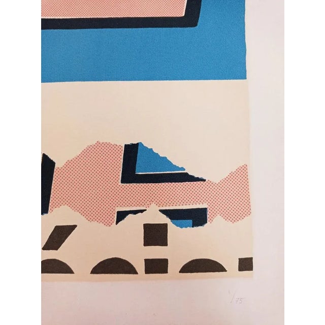 Arthur Aeschbacher, Composition with Letters, 1970s, Silkscreen For Sale - Image 3 of 4