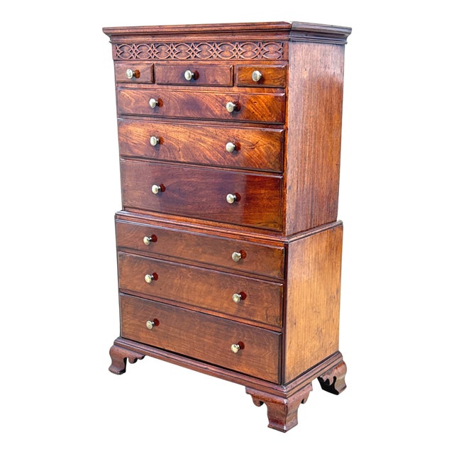 18th Century Georgian Miniature Tallboy Chest on Chest, 1760s For Sale