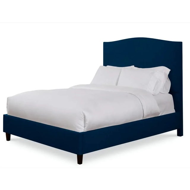 Modern Hazel King Bedframe, Navy Velvet For Sale - Image 3 of 4