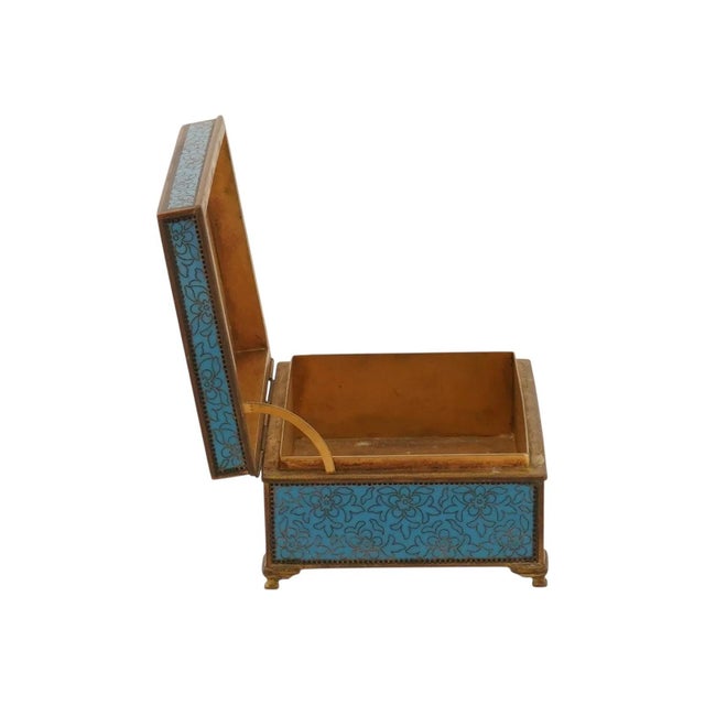 Inaba Japanese Cloisonne and Jade Box Yamanaka and Co For Sale In New York - Image 6 of 11
