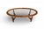 Mid 20th Century Oval + Glass Coffee Table Attributed to Stonehill For Sale In San Francisco - Image 6 of 6