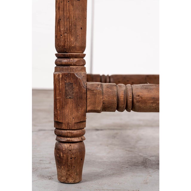 Wood Mid 20th Century Set of 6 Spanish Revival Rustic Carved Oak Dining Chairs For Sale - Image 7 of 8