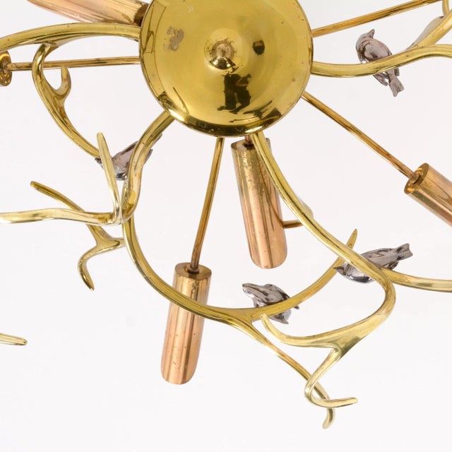 Brass Branches Chandelier by Willy Daro, 1970s For Sale - Image 9 of 18