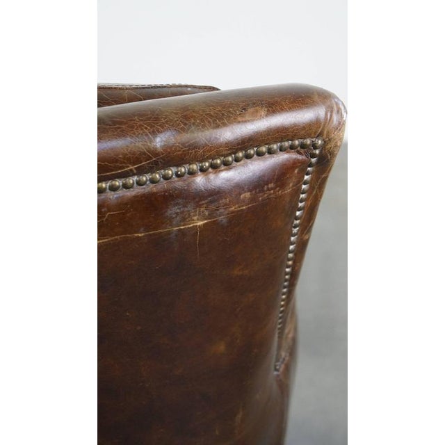 Vintage Club Chair in Cowhide For Sale - Image 13 of 15