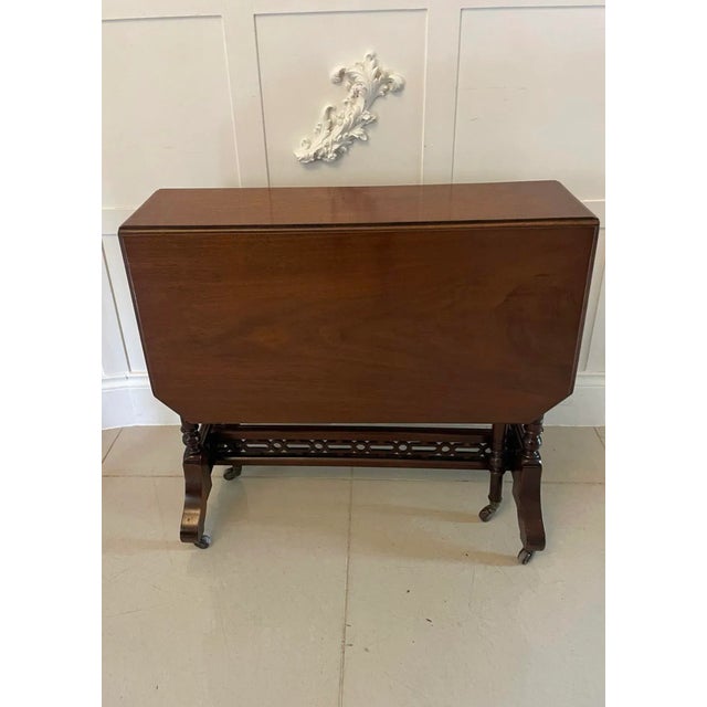 Antique Victorian Walnut Sutherland Table, 1880 For Sale - Image 12 of 12