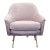 West Elm Phoebe Modern Lounge Chair With Brass Legs - Soft Pink Upholstery For Sale