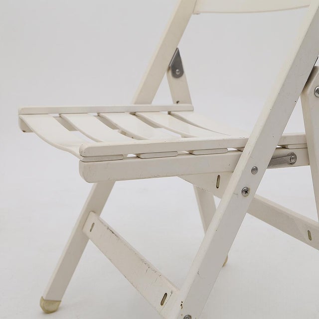 White Vintage Folding Outdoor Chairs by Reguitti, 1970s, Set of 6 For Sale - Image 8 of 12