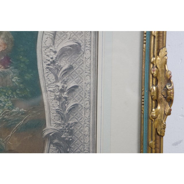 Gray François Boucher Baroque Rococo the Gallant Shepherd Lithograph Reproduction For Sale - Image 8 of 12
