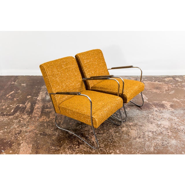 Bauhaus Style Lounge Chairs, 1950s, Set of 2 For Sale - Image 4 of 18