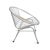 Mid-Century Modern Retro Ring White Iron Outdoor Chair For Sale - Image 3 of 4