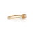 Metal Natural Oval Cabochon Opal Ring With Trio Diamonds in 14k Yellow Gold Size 6 For Sale - Image 7 of 16