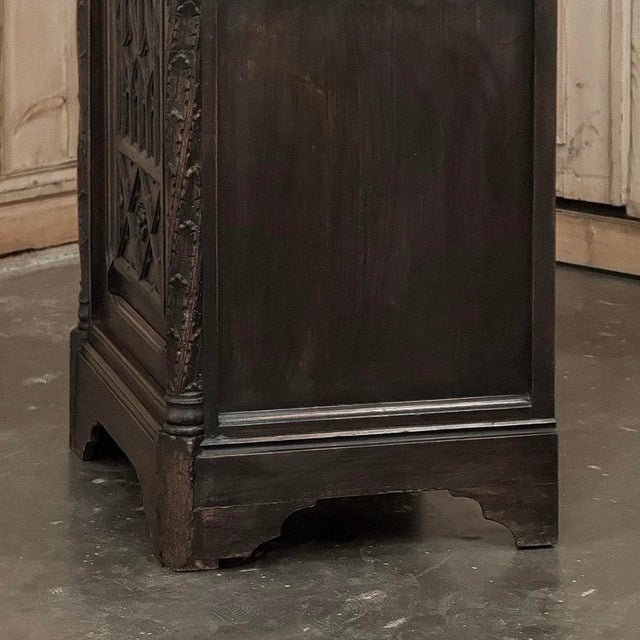 19th Century Gothic Oak Confiturier Cabinet For Sale - Image 14 of 18