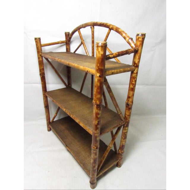 Tan Antique English Bamboo Shelves For Sale - Image 8 of 18