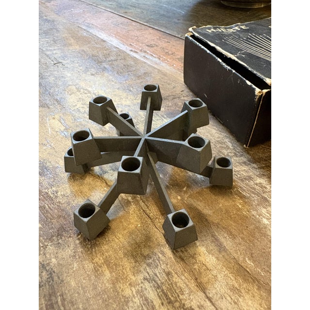 Metal Vintage Danish Candleholder by Jens H. Quistgaard, 1960s For Sale - Image 7 of 10