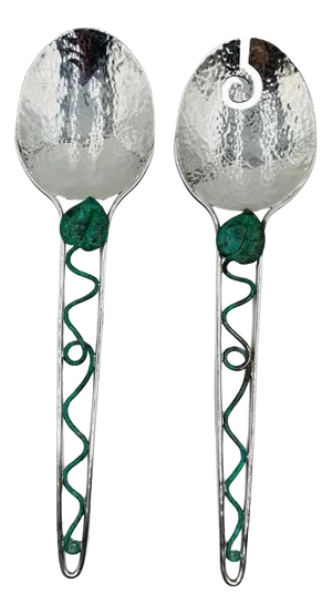 Silver-Plated Serving Utensils by Emilia Castillo, Mexico 1980's
