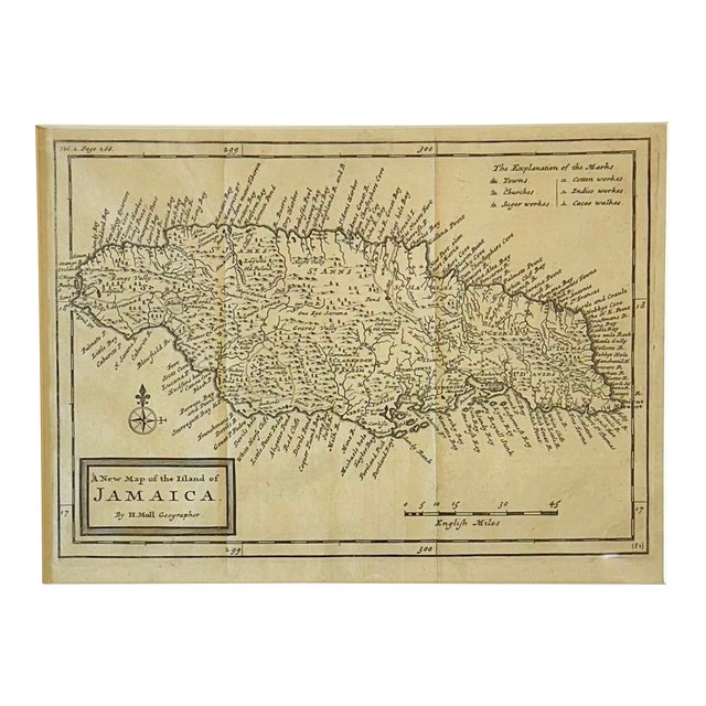 Jamaica by Herman Moll — London, 1716 (Atlas Geographicus) For Sale