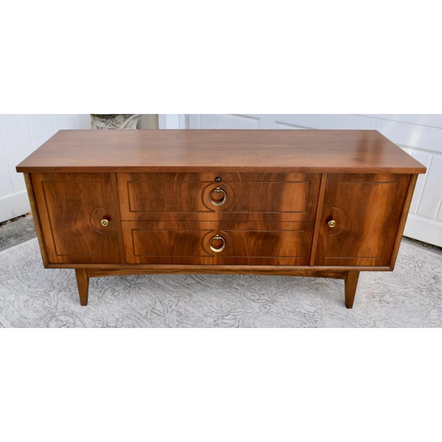 Wood Vintage Lane MCM Walnut Cedar Chest on Legs For Sale - Image 7 of 15