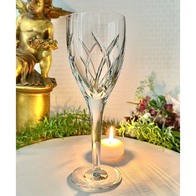 Glass Vintage Waterford Crystal Signature John Rocha Wine Glass For Sale - Image 7 of 11