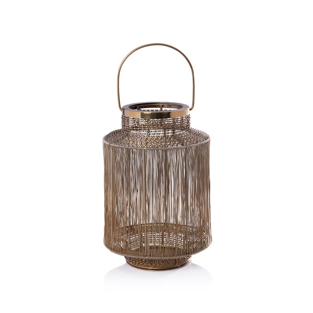 2020s Menorca Decorative Metal Lantern, 12" For Sale - Image 5 of 5