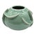 Japanese Takue Yaki Seiji Celadon Folded Studio Vase Signed Heirō With Tomobako Box For Sale - Image 3 of 10
