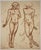 Fritz Uphoff, Two Female Nudes, 1930, Red Chalk Drawing For Sale - Image 4 of 7