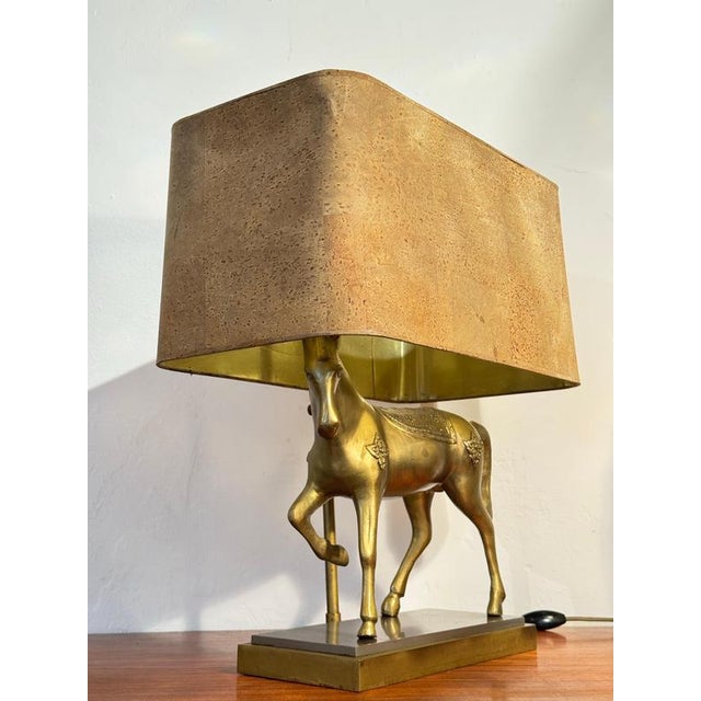 1920s Vintage French Horse Table Lamp in Bronze from Maison Jansen, 1970s For Sale - Image 5 of 7