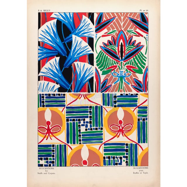 Ea Seguy Suggestions Pour Étoffes Et Tapis, Plate 20 For Sale