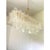 Scenographic italian hand-made chandelier with transparent "square", elements of murano glass in a lively movement. huge...