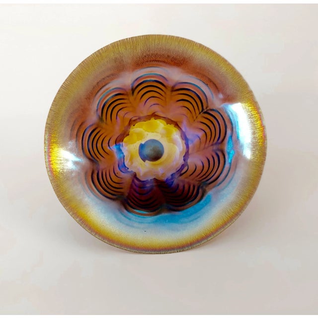 Small Art Deco glass bowl from the manufacture WMF, Germany. This bowl belongs to the technique Ikora, that was patented...