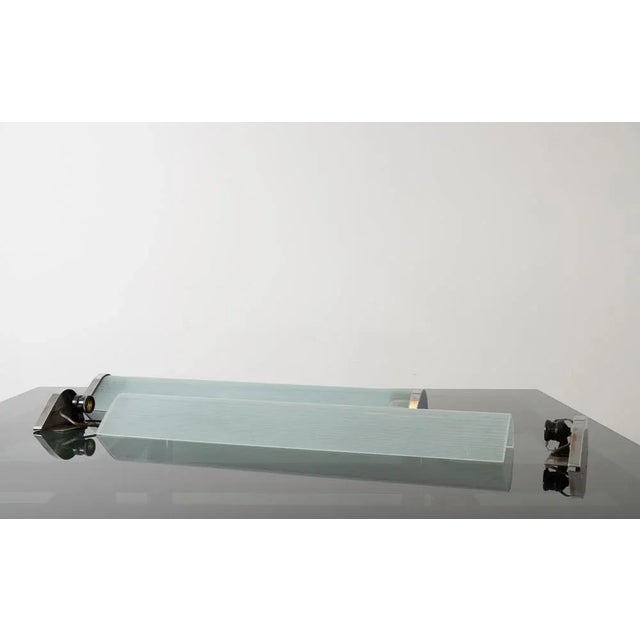 Large Glass Wall Lights, 1950s, Set of 2 For Sale - Image 4 of 12