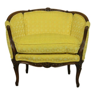 Vintage French Louis XV Style Boudoir Chair For Sale