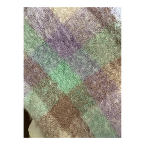 Vintage Plaid Mohair Blanket-Made in Scotland