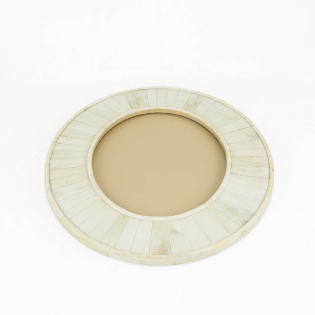 Vintage Bone-Inlay Oval Photo Frame in Cream Tones For Sale - Image 9 of 9