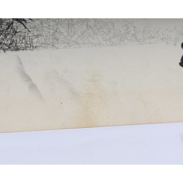 Black James Spencer Russell Signed Graphite Drawing For Sale - Image 8 of 10