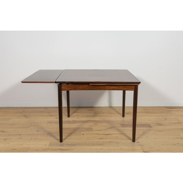 Wood Mid-Century Danish Extendable Rosewood Dining Table, Denmark, 1960s For Sale - Image 7 of 18