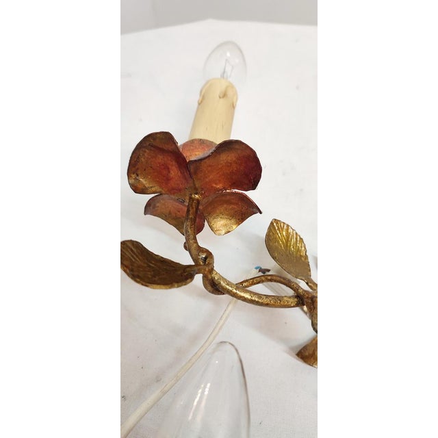 Golden Wrought Iron, Spain, 1940s, Set of 2 For Sale - Image 6 of 17