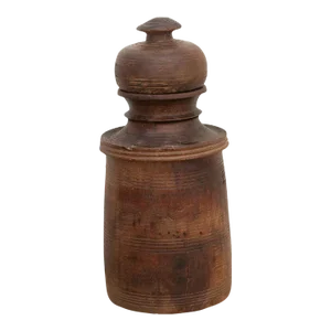 19th Century Tikka Lid Nepalese Food Jar