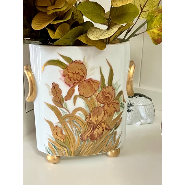 2020s Faux Floral Offers Sunshine in a French Antique Vase For Sale - Image 5 of 6