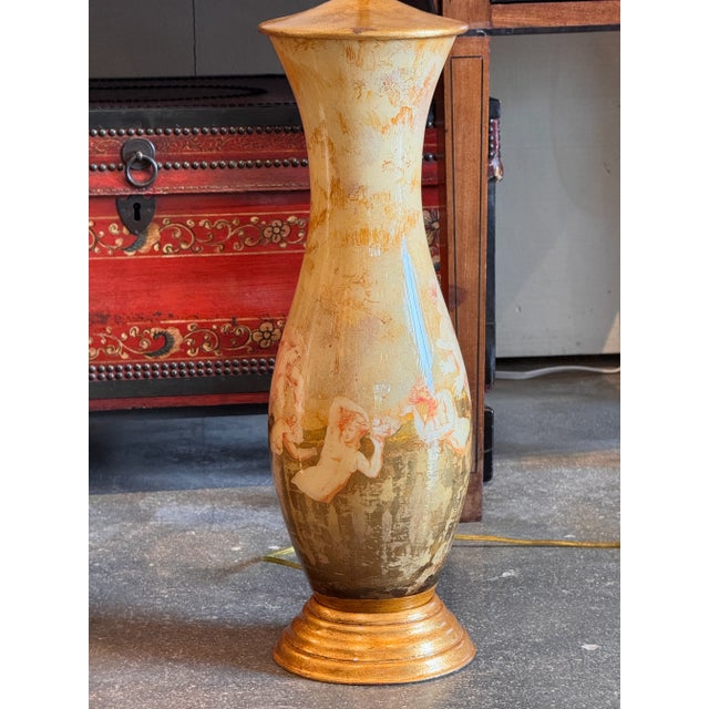 1950s Pair of Decalcomania Lamps For Sale - Image 9 of 18