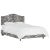 Kenmore Bed in Cream Black Linen Zebra, California King For Sale In Chicago - Image 6 of 6
